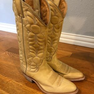 Fossil Justin Cowgirl Boots Tan Never Worn